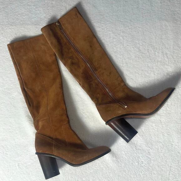 Coach Ombre Saddle Suede Heel Boot Round Heel Size 7.5 - Picture 2 of 6